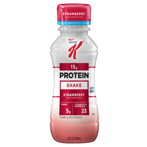 Kelloggs Special K Strawberry Protein Liquid Shake, 10 Fluid Ounce -- 12 per case.