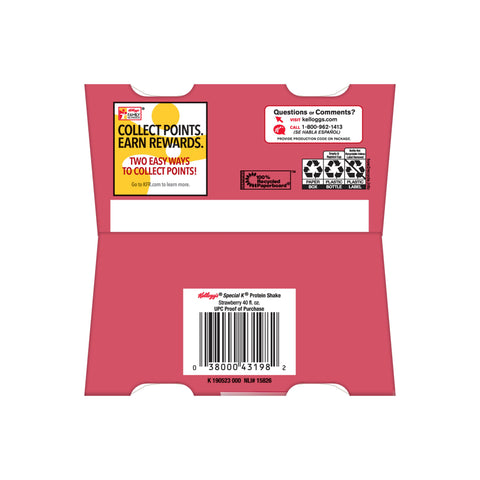 Kelloggs Special K Strawberry Protein Liquid Shake, 10 Fluid Ounce -- 12 per case.