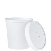 Solo® CONTAINER PAPER WITH LID WHITE 16 OZ
