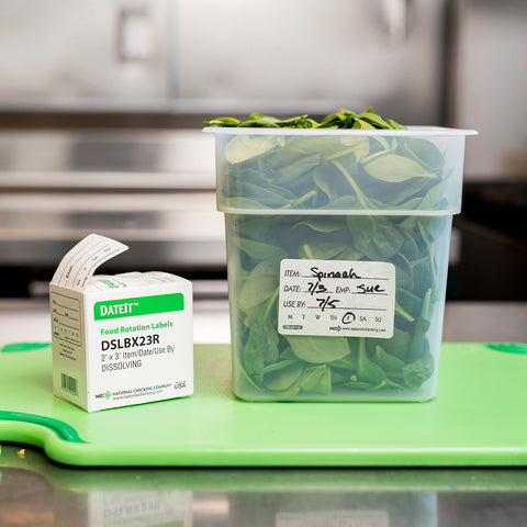 Label Food Rotation Shelf Life Dissolvable 2x3