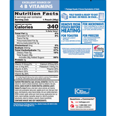 Pop Tarts Frosted Strawberry Toaster Pastry, 3.52 Ounce -- 72 per case.