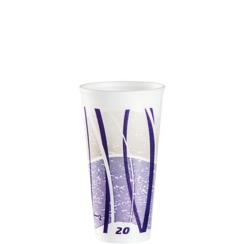Dart Impulse® CUP FOAM THERMO-GLAZE PURPLE 20 OZ