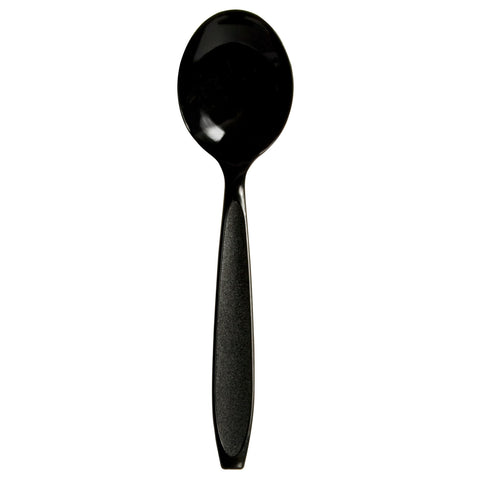 Solo® Impress™ SPOON SOUP PLASTIC HEAVY WEIGHT BLACK NESTED