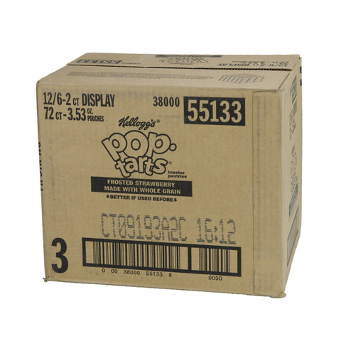 Pop Tarts Frosted Strawberry Toaster Pastry, 3.52 Ounce -- 72 per case.